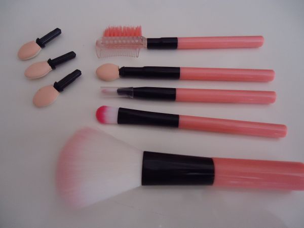 Kit Mini Pinceis Rosa & Preto